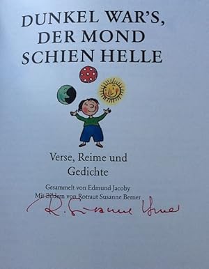 Bild des Verkufers fr Dunkel war's, der Mond schien helle. Verse, Reime und Gedichte. zum Verkauf von Bhrnheims Literatursalon GmbH