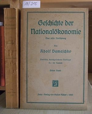 Bild des Verkufers fr Geschichte der Nationalkonomie. Eine erste Einfhrung. 2 Bnde. 12.Aufl., zum Verkauf von Versandantiquariat Trffelschwein