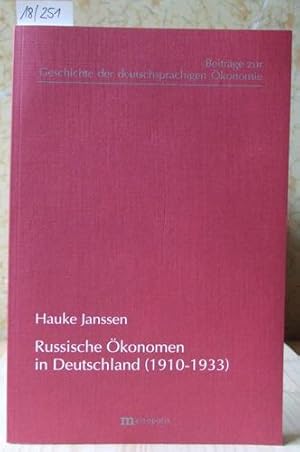 Bild des Verkufers fr Russische konomen in Deutschland (1910-1933). Mit einem Geleitw. v. H. Rieter. zum Verkauf von Versandantiquariat Trffelschwein