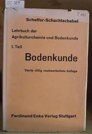 Seller image for Bodenkunde. 4.,neubearb.Aufl., for sale by Versandantiquariat Trffelschwein