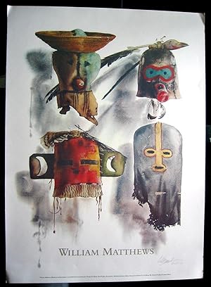 Seller image for Masks of the Southwest (SIGNED poster by William Matthews) for sale by DR Fine Arts