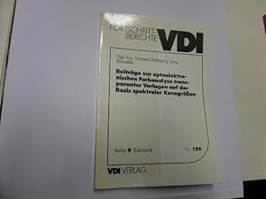 Immagine del venditore per Beitrge zur optoelektronischen Farbanalyse transparenter Vorlagen auf der Basis spektraler Kenngren venduto da Gerald Wollermann