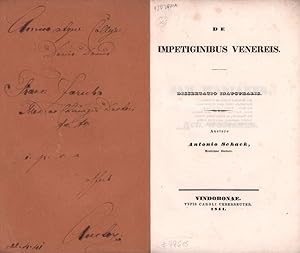 De impetiginibus venereis. Dissertatio inauguralis. Auctore Antonio Schack, Medicinae Doctore.