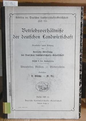 Immagine del venditore per Untersuchungen ber die Betriebsorganisation der Landwirtschaft im Neuwieder Becken. - Angebunden: Dix, Walter: Untersuchungen ber die Betriebsorganisation der Landwirtschaft am Niederrhein. venduto da Versandantiquariat Trffelschwein