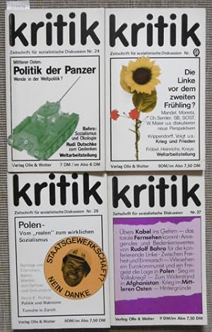 Seller image for kritik. Zeitschrift fr sozialistische Diskussion. Hefte Nr. 24-27 (vier Hefte). for sale by Versandantiquariat Trffelschwein