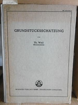 Bild des Verkufers fr Grundstcksschtzung. 3.Aufl., zum Verkauf von Versandantiquariat Trffelschwein