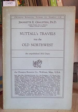 Bild des Verkufers fr Nuttall's Travels into the Old Northwest. An unpublished 1810 Diary. zum Verkauf von Versandantiquariat Trffelschwein