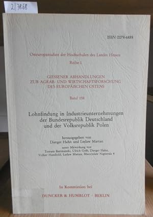 Seller image for Lohnfindung in Industrieunternehmungen der Bundesrepublik Deutschland und der Volksrepublik Polen. for sale by Versandantiquariat Trffelschwein