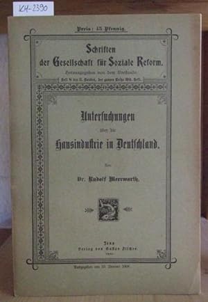 Seller image for Untersuchungen ber die Hausindustrie in Deutschland. for sale by Versandantiquariat Trffelschwein