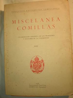 Imagen del vendedor de Miscelnea Comillas Tomo XXV - 1956 a la venta por Librera Antonio Azorn