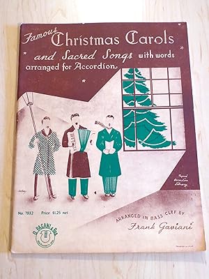 Famous Christmas Carols And Sacred Songs With Words Arranged For Accordion