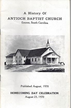A History of Antioch Baptist Church, Enoree, South Carolina