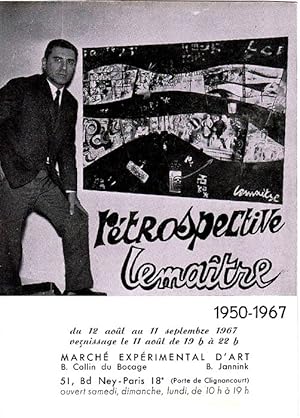 Seller image for Rtrospective Lematre, 1950-1967 ( Catalogue de l'exposition du 12 aot au 11 septembre 1967 ) for sale by Librairie Victor Sevilla