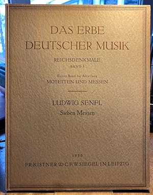 Sieben Messen zu vier bis sechs Stimmen. Herausgegeben von Edwin Löhrer und Otto Ursprung.