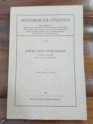 Seller image for Invectiva in Romam. Romkritik im Mittelalter vom 9. bis zum 12. Jahrhundert. for sale by Antiquariat Thomas Nonnenmacher