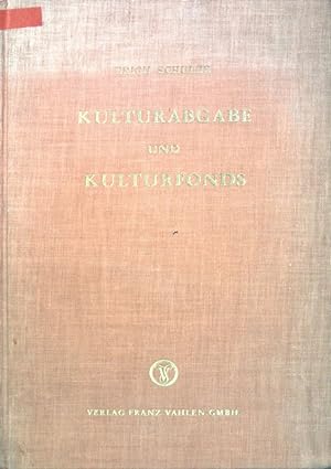 Seller image for Kulturabgabe und Kulturfonds; for sale by books4less (Versandantiquariat Petra Gros GmbH & Co. KG)