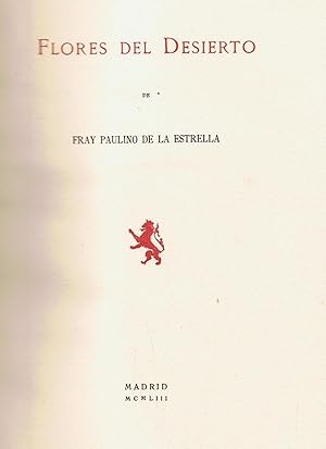 Immagine del venditore per FLORES DEL DESIERTO. Primera y Segunda parte, cogidas en el Jardn de la clausura Minoritica de Londres. 1675. venduto da Librera Torren de Rueda
