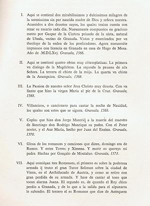 25 PLIEGOS POTICOS ESPAOLES DE LA BIBLIOTECA UNIVERSITARIA DE CRACOVIA. Siglo XVI. 2 Vols: Joyas ...
