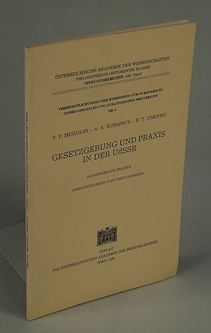 Bild des Verkufers fr Gesetzgebung und Praxus in der UDSSR. zum Verkauf von Antiquariat Dorner