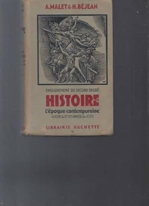 Histoire : l'époque contemporaine - Classe de 3ème/3ème année des E.P.S