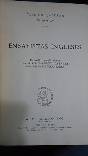 Immagine del venditore per ENSAYISTAS INGLESES venduto da Ernesto Julin Friedenthal
