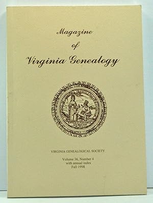 Image du vendeur pour Magazine of Virginia Genealogy, Volume 36, Number 4 (Fall 1998) mis en vente par Cat's Cradle Books