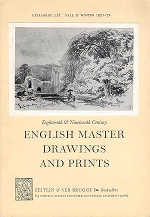 English Master Drawings and Prints (Catalog 228, Fall and Winter 1971-72)