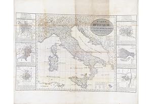 Seller image for MINEROLOGICAL MAP OF ITALY: Carte D'Italie Divise en ses Divers tats avec les plans des Principales Villes, 18 for sale by Antiquariat Dasa Pahor GbR