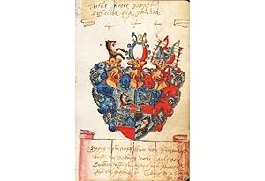 Bild des Verkufers fr ZINZENDORF: Coat of arms and Autograph of Georg Christoph von Zinzendorf. zum Verkauf von Antiquariat Dasa Pahor GbR