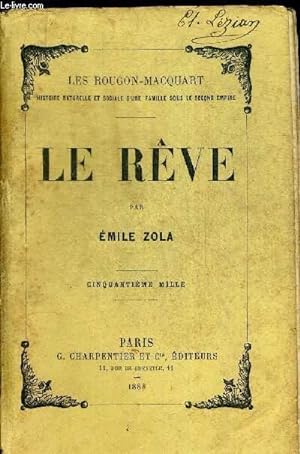 Image du vendeur pour LE REVE. LES ROUGON-MACQUART mis en vente par Le-Livre