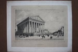 Paris, Kirche la Madeleine, schöne Lithographie um 1850 von Auguste Bry nach Ph. Benoist, Blattgr...