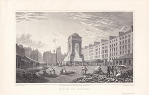 Paris, Marche des Innocents, Brunnen der Unschuldigen, Stahlstich um 1830 von E.L. Roberts nach C...