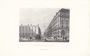 Hotel du Louvre in Paris, gut erhaltener Stahlstich um 1850 aus dem bibliographischen Institut Hi...