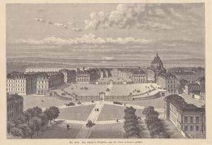 Paris, Das Schloß von Versailles, von der Place d Armes gesehen, Holzstich um 1870, Blattgröße: 1...