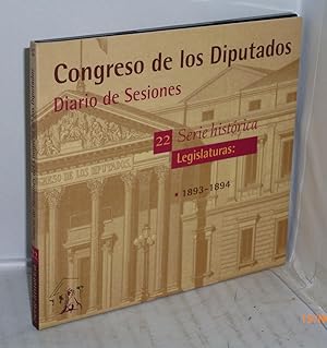 Imagen del vendedor de CONGRESO DE LOS DIPUTADOS. DIARIO DE SESIONES / SERIE HISTORICA: LEGISLATURAS: 1893 - 1894 (Volumen 22) EN FORMATO DVD a la venta por LIBRERIA  SANZ