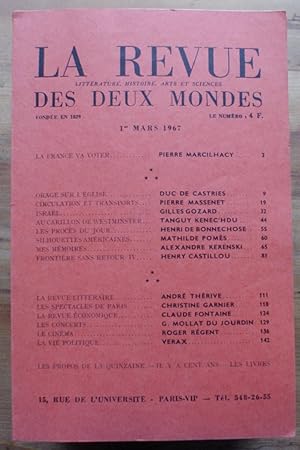 Image du vendeur pour La Revue des Deux Mondes n5 du 1er mars 1967 mis en vente par Aberbroc