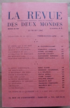 La Revue des Deux Mondes n°6 du 15 mars 1967