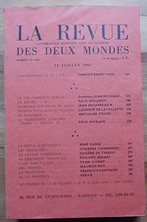 Image du vendeur pour La Revue des Deux Mondes n14 du 15 juillet 1967 mis en vente par Aberbroc