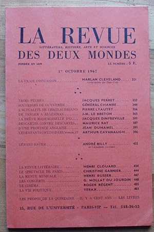 La Revue des Deux Mondes n°19 du 1er octobre 1967