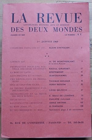 Image du vendeur pour La Revue des Deux Mondes n1 (Nouvelle srie) du 1er janvier 1969 mis en vente par Aberbroc