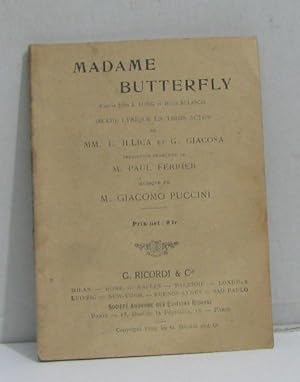 Seller image for Madame butterfly drame lyrique en trois actes for sale by crealivres