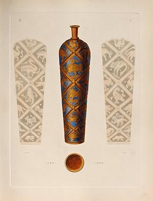 "Eine emaillierte Flasche" originaler handkolorierter Kupferstich ca.26x19cm (Plattenrand/plate m...
