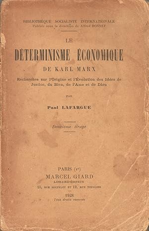 Le Déterminisme Economique de Karl Marx.