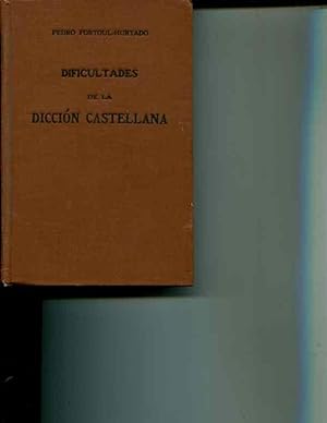 Imagen del vendedor de Dificultades de la diccion castellana (Spanish Edition) a la venta por Orca Knowledge Systems, Inc.