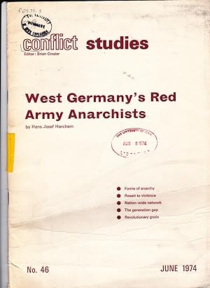 Seller image for West Germany's Red Army Anarchists (Conflict Studies, No. 46) for sale by BookOrders