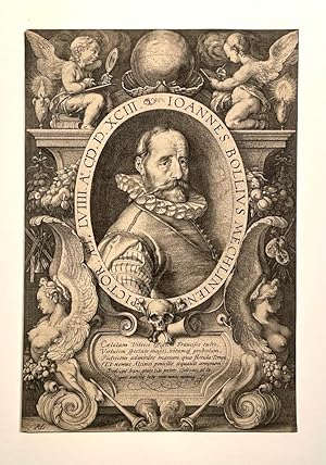 Seller image for [Antique print, engraving, 1593] Portrait print of artist IOANNES BOLLIUS. (portret van Hans Bol), published 1593, 1 p. for sale by Antiquariaat Arine van der Steur / ILAB
