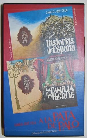 Imagen del vendedor de A LA PATA DE PALO. Florilegio de carpetovetonismos y otras lindezas de Camilo Jos Cela. con dibujos de Goi. VIAJE A U.S.A. HISTORIA DE ESPAA. EL CIUDADANO ISCARIOTE RECLUS. LA FAMILIA DEL HEROE a la venta por Fbula Libros (Librera Jimnez-Bravo)