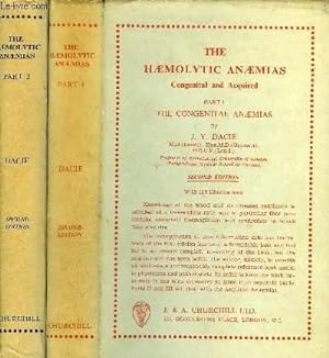 Seller image for THE HAEMOLYTIC ANAEMIAS CONGENITAL AND ACQUIRED - 2 TOMES - TOMES 1 + 2 - SECOND EDITION - TOME 1 : THE CONGENITAL ANAEMIAS - TOME 2 : THE AUTO IMMUNE ANAEMIAS. for sale by Le-Livre