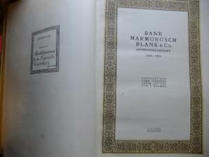 Bank Marmorosch Blank & Co. Aktiengesellschaft 1848 bis 1923. (Deutsche Ausgabe).
