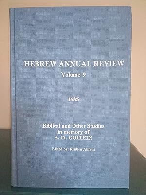 Seller image for Hebrew Annual Review Volume 9 : Biblical and Other Studies in Memory of S. D. Goitein for sale by Library of Religious Thought